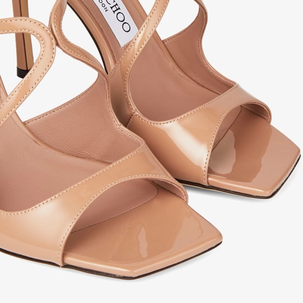 Jimmy Choo Anise 95 Ballet Pink Patent Mules